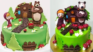 Masha And Bear Cake Design | Masha And Bear Cake Full Tutorial | Masha And Bear Cake Topper