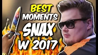 SNAX THE BEST PLAYS IN 2017 !!! (200 IQ, Clutches, Highlights, Knife god) - CSGO BEST MOMENTS