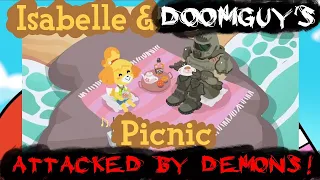 Isabelle and Doomguy’s Picnic Attacked by Demons! - Unikitty Super Love - Animal Crossing - Doom