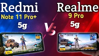 Realme 9 Pro 5g Vs Redmi Note 11 Pro+ 5g || Pubg test || Speed Test ||