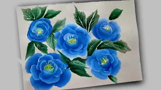 HOW MAKE FLOWER DRAWING WITH ACRYLIC COLOUR PAINT FOR BEGINNERS TUTORIALS@JKDRAWING-rr9tc