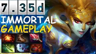 NAGA SIREN DOTA 2  IMMORTAL GAMEPLAY | НАГА СИРЕНА ДОТА 2  GUIDE 7 35D