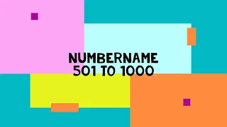 NUMBER NAMES FROM  501 TO 1000