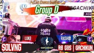 【CAPCOM CUP X】Group Stage Elimination day2『GroupD』SOLVNG（ルーク/C） vs RB G8S｜ガチくん（ラシード/C）