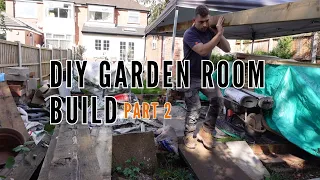 How to build a garden room timber base