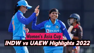 India Women vs UAE Women 8th T20 Asia cup 2022 Highlights || INDW vs UAEW 8th T20 Asia Cup 2022