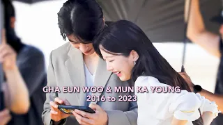 CHA EUN WOO and MUN KA YOUNG’s journey from 2016 to 2023 ❤️🥹