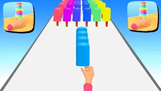 Popsicle Stack - Gameplay All Levels Android,ios game Mobile Game App New Update. (Levels 74-83)