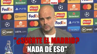 Guardiola: "La gente dice que el Madrid tiene suerte, pero de eso nada..." MARCA