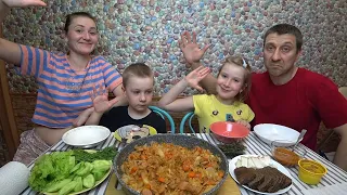 МУКБАНГ ДОМАШНЯЯ СОЛЯНКА | MUKBANG HOMEMADE SOLYANKA #мукбанг #mukbang