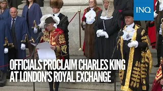 Officials proclaim Charles king at London's Royal Exchange