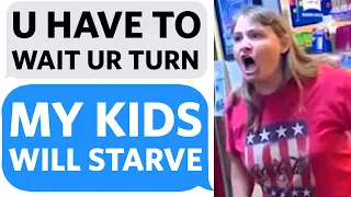 Karen CUTS IN LINE at a RESTURANT... CLAIMING her kids will STARVE if THEY WAIT - Reddit Podcast