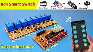 How to Make 8 Channel Smart Switch | Smart Switch for Home Automation | EEPROM Memory