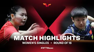 He Zhuojia vs Sun Yingsha | WS | WTT Macao 2021 (R16)