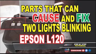 PARTS THAT CAN CAUSE AND FIX TWO LIGHTS BLINKING | EPSON L120 | STEP BY STEP TUTORIAL