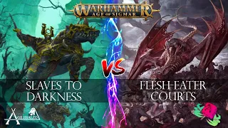 [ITA] Flesh-eater Courts VS Slaves to Darkness- Battle Report Age of Sigmar 3.2