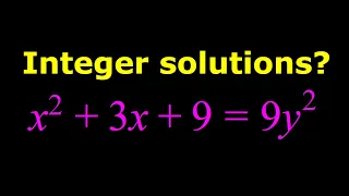 Solving a Quadratic Diophantine Equation