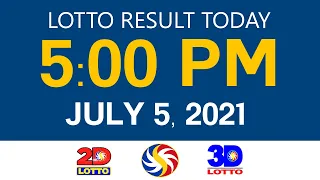 Lotto Results Today July 5 2021 5pm Ez2 Swertres 2D 3D 4D 6/45 6/55 PCSO