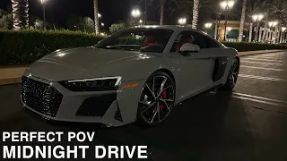 NEW 2023 Audi R8 Night Drive POV Test Drive | ASMR