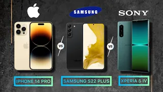 Iphone 14 pro vs Samsung S22 Plus vs Sony Xperia 5 IV | #mobilecomparison | Mobile World