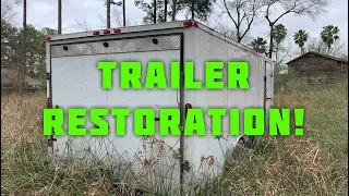 Cargo trailer, abandoned, gets NEW LIFE! lighting, cleaning. Ep 1