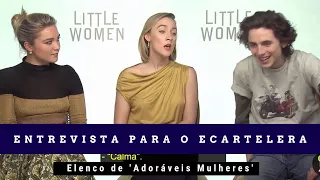 LEGENDADO: Florence Pugh, Saoirse Ronan e Timothée Chalamet em entrevista para a Ecartelera