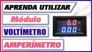 Voltímetro e Amperímetro Digital 100V 10A: como usar e as 2 maneiras de alimentá-lo - Tutorial 25