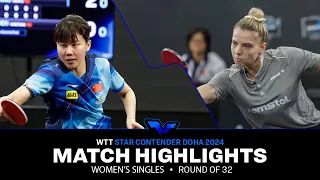 Adina Diaconu vs Chen Xingtong | WS R32 | WTT Star Contender Doha 2024