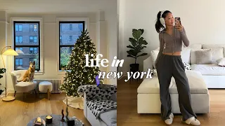 LIFE IN NYC | simple holiday week, decorating apartment, winter nyc activities
