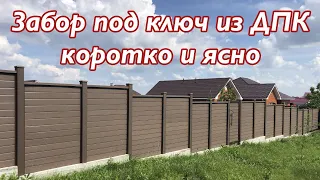 Забор под ключ из ДПК - коротко