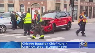 CFD Battalion Chief Hurt In Crash While Responding To Uptown Fire