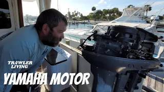 How to Service our Dinghy Motor || 2 stroke Yamaha 15 HP || TRAWLER life || Bad Boat Owner