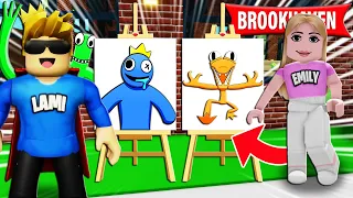 2 YOUTUBER MALEN RAINBOW FRIENDS in BROOKHAVEN! (Roblox Brookhaven 🏡RP | Story Deutsch)