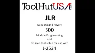 JLR SDD (module programming) setup for use with J2534