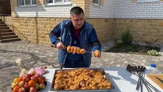 How to fry chicken legs tasty and juicy, chicken recipes, chicken skewers