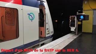 RER A- Départ d'un MI2N à Nanterre-Prefecture.