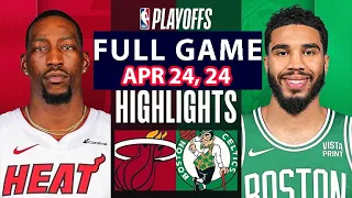 Boston Celtics Vs Miami Heat Full Game Highlights | April 24, 2024 | NBA Play off