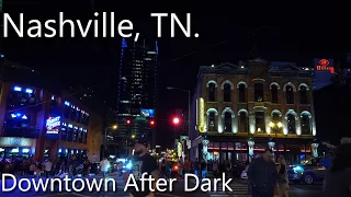 Nashville, TN. - 4K HDR - Night Drive, join us for a Relaxing Ride as we Drive Downtown [ASMR]
