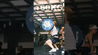 160kg Hang Power Clean PB 🔥 1.95x BW 💥