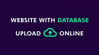 How To Upload Website And Database Online | Upload Website Internet Server