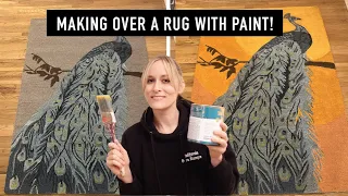 Making Over My Dream Rug | How to Paint a Rug | Rug Makeover