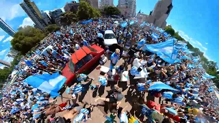 Experiencia Inmersiva en los festejos en el monumento de la bandera Argentina Campeón.