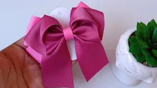 Dica Laço Simples ❤️ Laço de Gorgurão fácil💞 Muito lindo - DIY -PAP✅