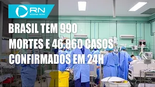 Coronavírus: Brasil tem 55.961 mortes e 1.274.974 casos confirmados