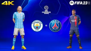 FIFA 23 - Manchester City vs PSG Ft. Haaland, Mbappe, | UEFA Champions League | Gameplay [4K60]