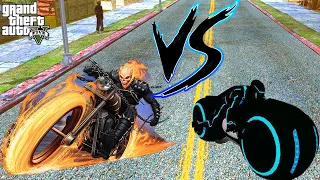 GTA V Ghost Rider Bike vs Tron Bike !!!