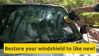 Deep Cleaning and Polishing to Restore an Old Windshield