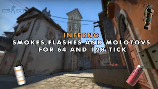 CSGO-Inferno Smokes,Flashes And Molotovs For 64 and 128 Tick (For 2021)