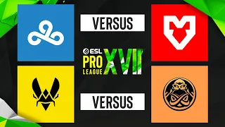 ESL PRO LEAGUE - S17 - PLAYOFF - Cloud9 vs MOUZ | Team Vitality vs ENCE - TV Arena Esport