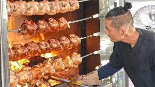 놀라운 과정!! 참나무 닭 장작구이 / How to make roasted chicken oak wood / Korean Street Food